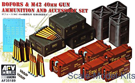 Afv Club Bofors And M42 40mm Gun Ammunition And Accessories Set