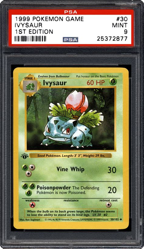 Maybe you would like to learn more about one of these? 1999 Nintendo Pokemon Game Ivysaur (1st Edition) | PSA ...