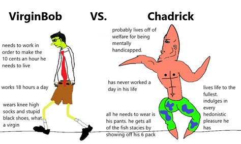 virginbob v chadtrick virgin vs chad know your meme