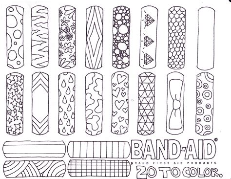 Free Band Aid Coloring Page Download Free Band Aid Coloring Page Png