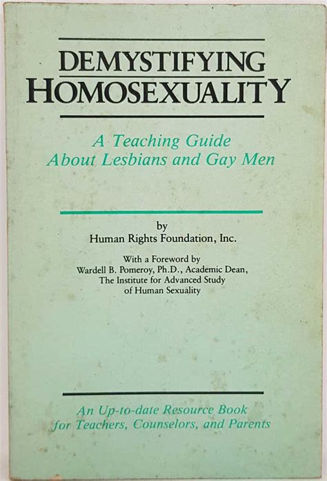 Demystifying Homosexuality A Teaching Guide About Lesbians And Gay Men