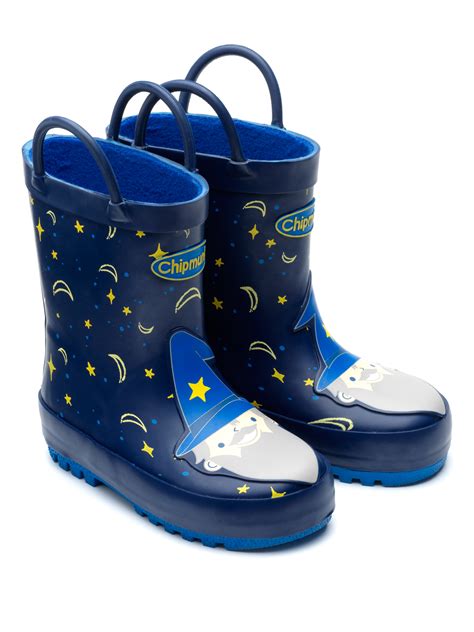 Boys Kids Chipmunks Infantsjunior Wellies Wellington Boots Sizes 4 To