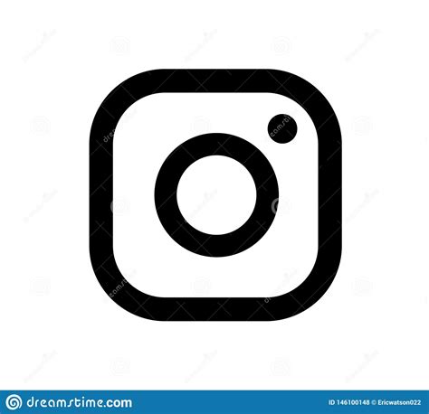 Instagram Logo Icon Vector Black Design Illustration