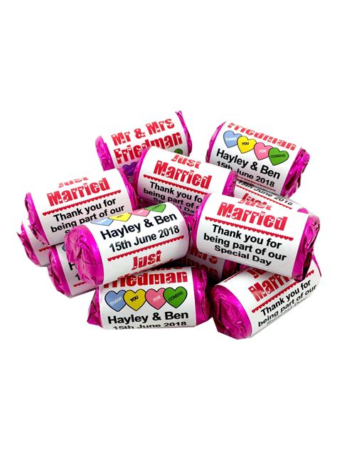 Personalised Love Heart Sweets Wedding Favours Retro Sweets Etsy Uk