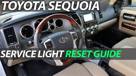 Toyota Sequoia Maintenance Required Light Reset Service Light Youtube