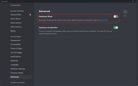 How To Enable Or Disable Developer Mode On Discord Bee Bomb