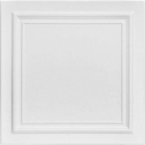 Glue up foam ceiling tile in plain white (21.6 sq. Glue Up Ceiling Tiles Home Depot | Tile Design Ideas