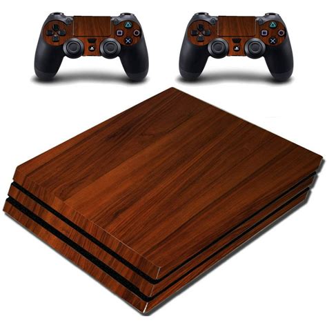 Vwaq Wood Ps4 Pro Skin Cover Playstation 4 Pro Wooden Wrap Skins Vwaq