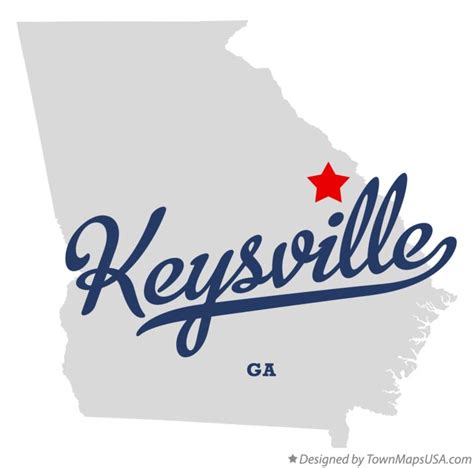 Map Of Keysville Ga Georgia