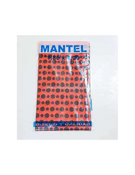 MANTEL LUNARES 1 80x1 20 ROJO LUNAR NEGRO