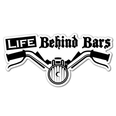 Life Behind Bars Motorbike Motorcycle Bike Funny Sticker Cool Etsy