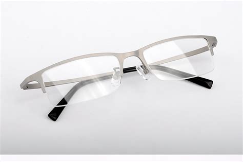 pure titanium half rim optical eyeglasses frame luxury mens rx glasses 8906 new ebay