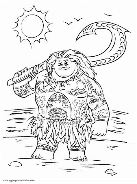 Search through 623,989 free printable colorings at. Coloring page of Maui || COLORING-PAGES-PRINTABLE.COM