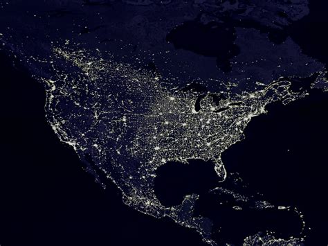 Photo Of The Moment The Night Lights Of The United States From Space