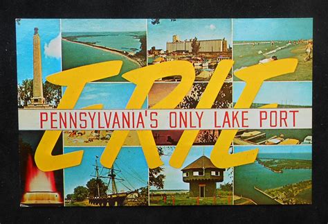 1970s Greetings 11 Small Views Pennsylvanias Only Lake