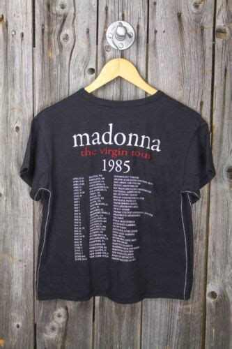 Trunk Ltd Madonna Like A Virgin Tour 1985 Women New Black T Copped