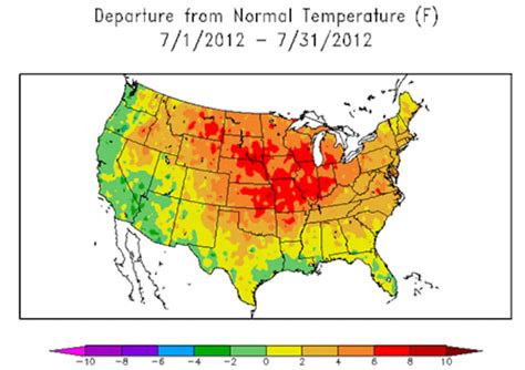Us Has Hottest Month On Record In July 2012 Noaa Says The