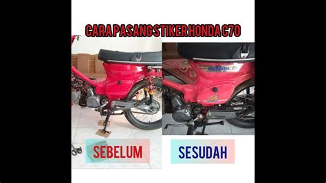The paint color is the name of the paint colour, and can include details such as the type of paint it is, and whether it requires an undercoat; #tips cara pasang stiker honda c70 - YouTube