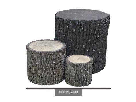 Artificial Tree Stump Decorative Wood Accents Commercial Silk