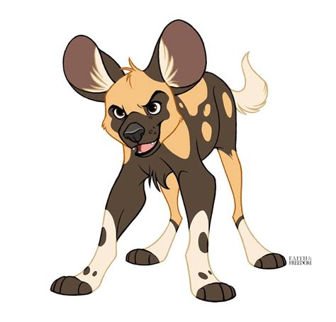 African Wild Dog Cartoons African Wild Dog By Clairictures On