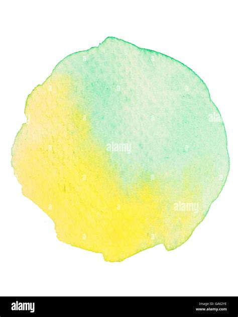 Embellishments Digital Yellow And Green Watercolor Ombre Circles