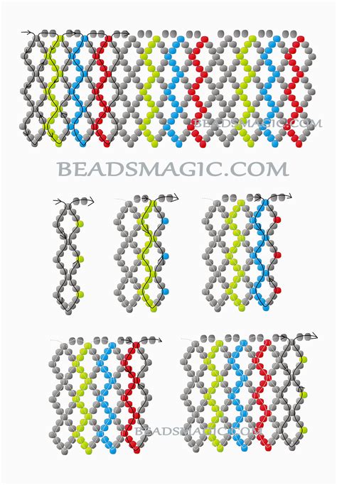 Free patterns and downloadable patterns. Free pattern for necklace Colors | Beads Magic