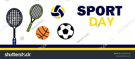 Sports Day Banner Design Copyspace Stock Vector Royalty Free