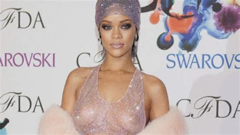 Rihanna Goes Practically Naked At Cfda Fashion Awards In Shocking Sheer