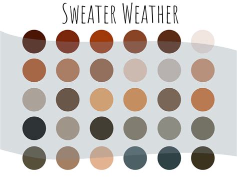 Earthy Boho Color Palette Procreate Swatches Instant Download Etsy