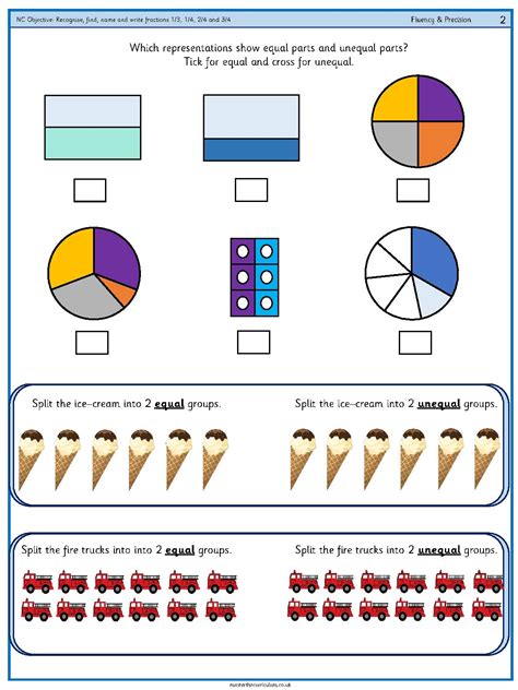 Year 2 Recognise Find And Write Fractions Of A Discrete Set Of