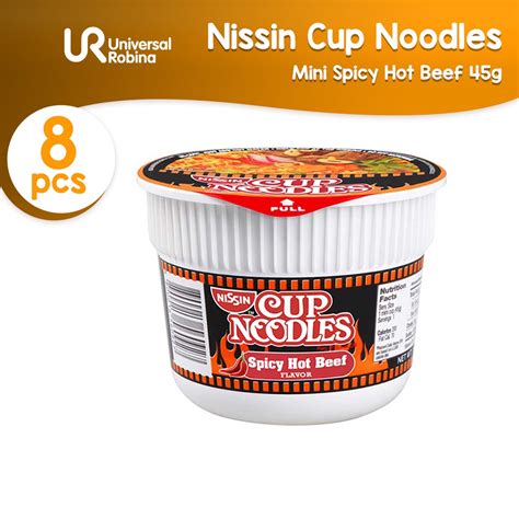 Nissin Cup Noodles Mini Spicy Hot Beef 45g X 8 Shopee Philippines