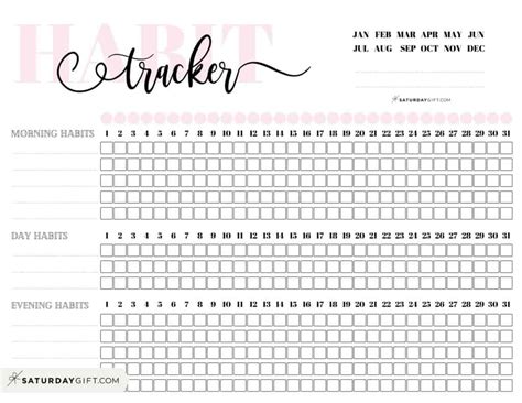 Daily Habit Tracker Free Printable Achieve Your Goals