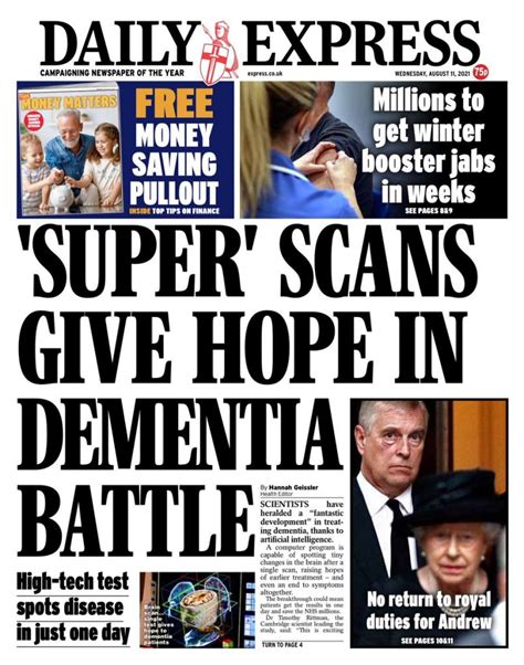 Daily Express Front Page 11th Of August 2021 Tomorrows Papers Today