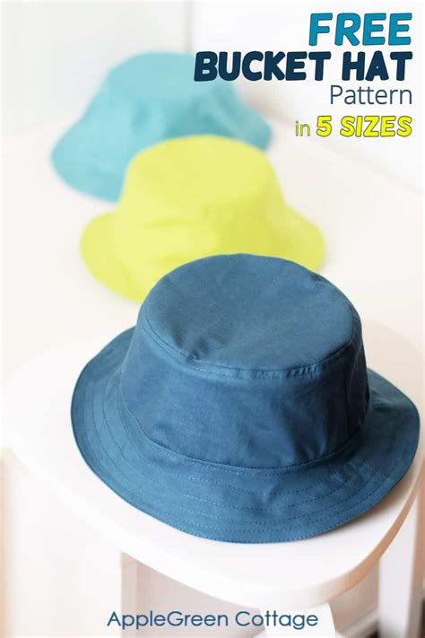 Bucket Hat Free Sewing Pattern With 5 Sizes Sewing