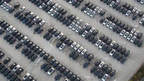 Parking Lot In City Stock Footage Videohive
