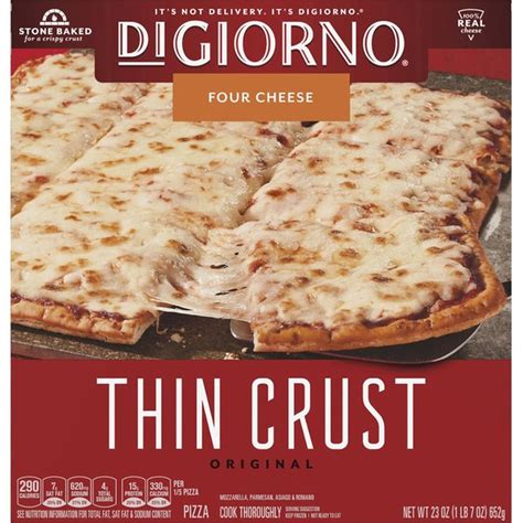 Digiorno Original Thin Crust Four Cheese Frozen Pizza 23 Oz From