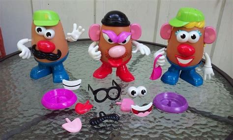 Three 2010 8 Mr And Mrs Potato Head Toys W Accessories Hasbro Mr And
