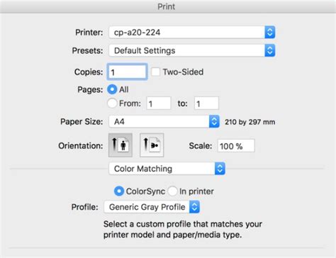Mac Print Settings Perfecttop