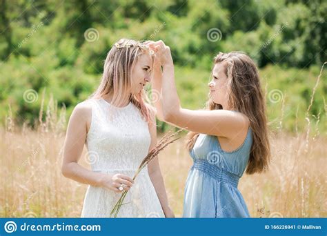 two cheerful girls stock image image of background 166226941