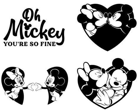 Mickey Mouse And Minnie Mouse Svg