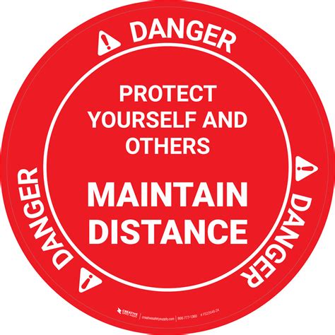 Danger Protect Yourself And Others Maintain Distance Osha Circular