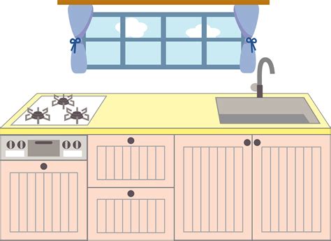 Kitchen Cabinets Clipart Kitchen Theme Image Illustration Clip Art