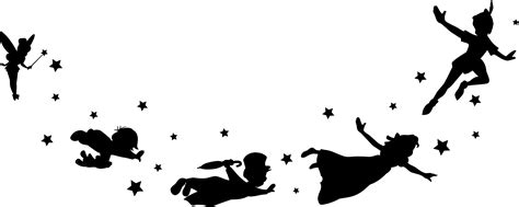 Flying Vector Peter Pan Silhouette Transparent And Png Clipart Free