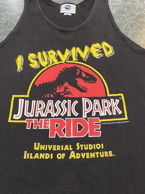 Vintage I Survived Jurassic Park The Ride Universal S Gem