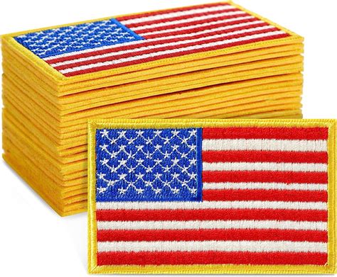 24 Pack Of Iron On American Flag Patches For Patriotic