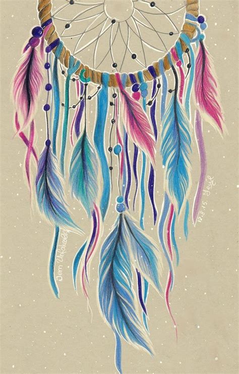 Dreamcatcher Coloured Pencil Drawing By Jems Art Jem Colored Color Pencil Drawing Art Pencil