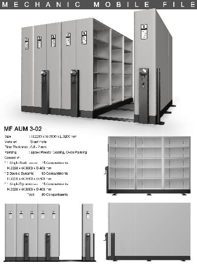 Mobile File Alba Mekanik Mf Aum 3 02 90 Compartments Raja Kantor