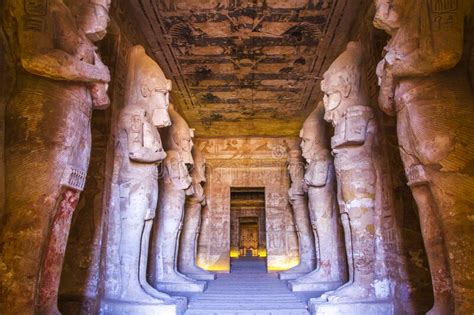 Abu Simbel Temple Unesco World Heritage Site Aswan Egypt Stock