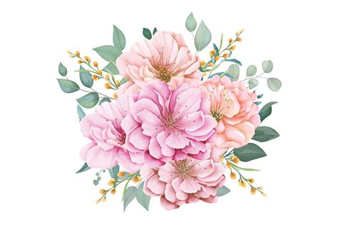 Flowers Watercolor Vector Illustration Afbeelding Door Aekblahareda