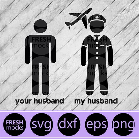Airline Pilot Husband Wife Svg Cut File Proud Pilot Wife Etsy